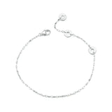 925 Sterling Silver Forever Love Link Chain Bracelets Precious Jewelry For Women