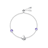 S925 sterling silver plum bracelet for women