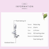 925 Sterling Silver Cute Dog Toy Pendant Charm Fit DIY Bracelet Precious Jewelry For Women