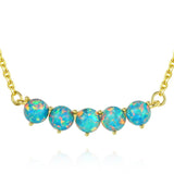 colorful opal beads synthesis pendants Sterling Silver hot selling  Fashion Jewelry necklace
