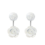 shell rose earrings