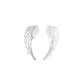 S925 Sterling Silver Jewelry Wings Earrings Angel Wings Siamese Female Niche Design Christmas