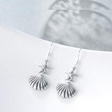 S925 Starfish Earrings Cute Animal Jewelry Ocean Heart Drop Dangle Earrings for Women