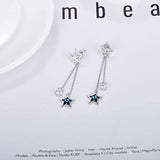 S925 Sterling Silver Threader Earrings for Women - Hypoallergenic Star Long Chain Dangle Birthday Jewelry Gifts