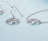 Sterling Silver Tree Of Life Bracelet Minimalist Natural Onyx Cubic Zirconia CZ Charm Chain Bracelet Jewelry Gifts For Women