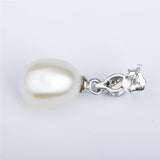 Natural Pearl Earrings Drop Shape Classic Bridal Earrings With Pendant