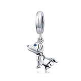 925 Sterling Silver Cute Dog Toy Pendant Charm Fit DIY Bracelet Precious Jewelry For Women