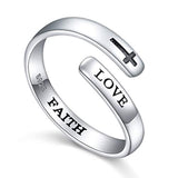 Faith Cross Love Ring