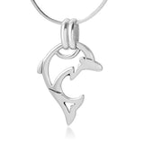 Jumping Dolphin Fish Pendant Necklace