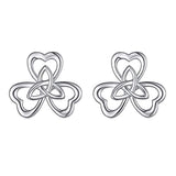 Celtic Knot Hearts Ear Jacket Earrings