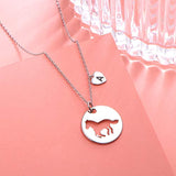 925 Sterling Silver Horse Necklace for Girls with Initial Horse Gifts for Horse Lover Women Jewelry