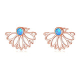 Flower Opal Earrings Stud