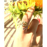 Sunflower Ring - S925 Sterling Silver Sunflower Ring  For Women Girls You Are My Sunshine I Love You