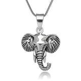 African Elephant Head Pendant Necklace