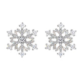 Snowflake Flower Elegant Stud Earrings 