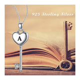 Silver Initial A Letter Memorial Urn Pendant 