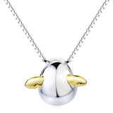 Cute penguin shape wings animal pendant silver design jewelry