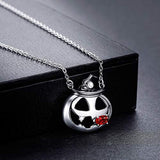 S925 Sterling Silver Halloween Jewelry Devil Pumpkin Witch Hat Necklace Pendant Jewelry For Women
