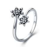 elegant snowflake ring