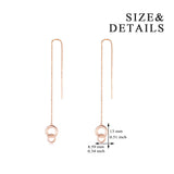 18K Gold Fashion New Double Circle Line Earrings Small Fresh Ladies Jewelry