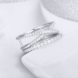 S925 sterling silver cubic zirconia rings