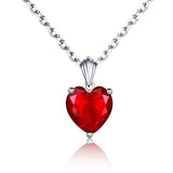2.7Ct Love to Heart Solitaire Pendant Necklace 925 Sterling Silver Gift for Her