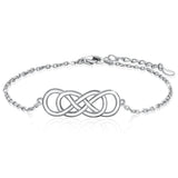  Infinity White Gold Plated Celtic Knot