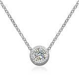 White Gold Rose Gold Silver Jewelry Necklace CZ Solitaire Pendant Necklaces For Women