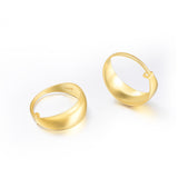 18K Gold New Bright Curved Hoop Earrings Ins Wind Personality European And American Earrings Fashion Female Earrings