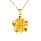 18K Gold European And American Fashion Flower Necklace Luxury Exquisite Jewelry