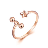18K Gold Fashion Opening Ring Girlfriends Stars Little Finger Tail Ring