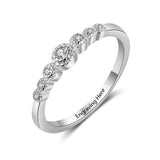 Wedding Accessorise Personalized Gift Engraved Name 925 Sterling Silver Rings For Women Anniversary Jewelry