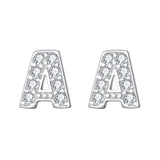  Initial Alphabet Letter Stud Earrings 