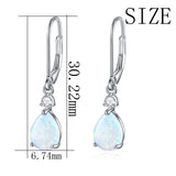 Fashion Classic Water Drop Shape Opal Earrings Handmade 925 Sterling Silver