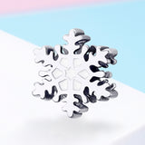 S925 Sterling Silver Oxidized Epoxy  Snowflake Charms