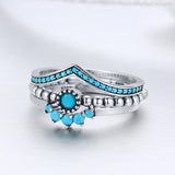 S925 Sterling Silver Unique Your Ring Oxidized Cubic Zirconia evil eye ring
