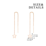 18K Gold Korean Long Chain Star Dangle Drop Earrings Fashion Classic Hot Sale Ladies Jewelry
