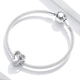 Finger Heart Metal Beads Sterling Silver 925 Charm Jewelry