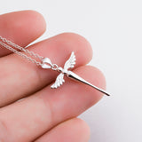 Angle Cross Wings Necklace Simple Cheap Christmas Necklace