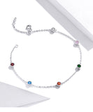 925 Sterling Silver Colorful Lucky Bracelets Style Precious Jewelry For Women