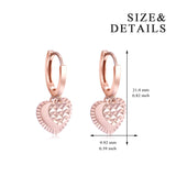 18K Gold Europe And The United States Explosion Models Fashion Personality Bump Loving Heart Earrings Light Luxury Ladies Jewelry