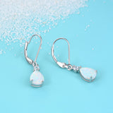 Fashion Classic Water Drop Shape Opal Earrings Handmade 925 Sterling Silver