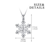 Snowflake Winter Necklace Snow Shape Pendant Romantic Girl Friend Necklace