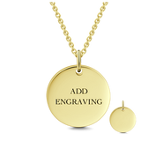 9K GOLD ENGRAVABLE HANG TAG NECKLACE