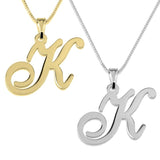 925 Sterling silver/Copper Classic Initial Pendant Personalized Name Necklace-Letters A-Z