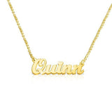 "Quinn" Personalized Name Custom Necklace - 925 Sterling Silver OEM And Customization