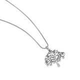 925 Sterling Silver Open Filigree Beautiful Tree of Life Symbol Pendant Necklace for Women