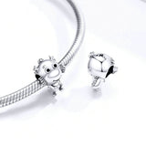 925 Sterling Silver Cute Little Dragon Beads Precious Jewelry For Women Fit DIY Bracelet