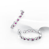 colorful cz gemstone hoop earrings wholesale fashion 925 silver earrings
