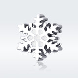 S925 Sterling Silver Oxidized Epoxy  Snowflake Charms